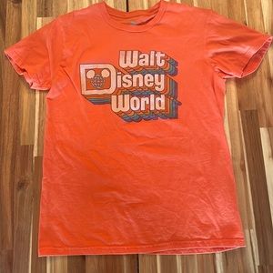 Walt Disney World Retro Style Orange T Shirt Unisex Medium